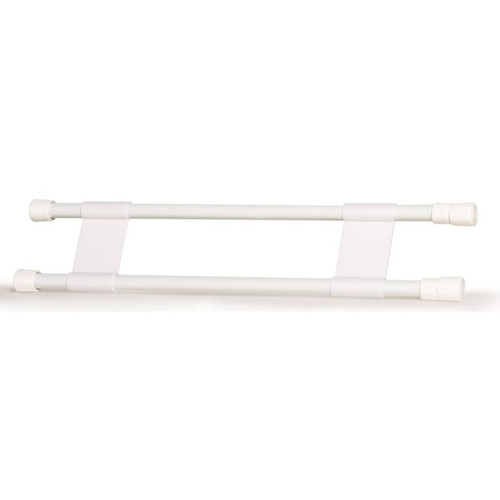 Camco 44073  16" to 28" RV Double Refrigerator Securing Bar - White Image 0