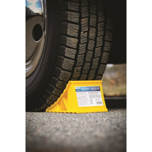 Camco 44412  RV Wheel Chock - Yellow Image 1