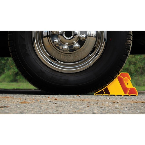 Camco 44492  RV Super Wheel Chock - Yellow Image 0