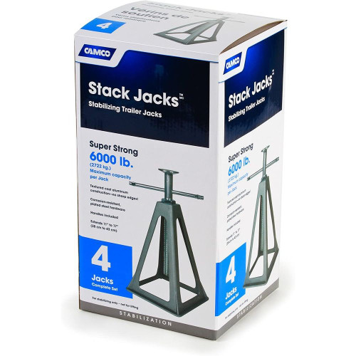 Camco 44560  RV Aluminum Stabilizing Jack Stands - 4 Count Image 1