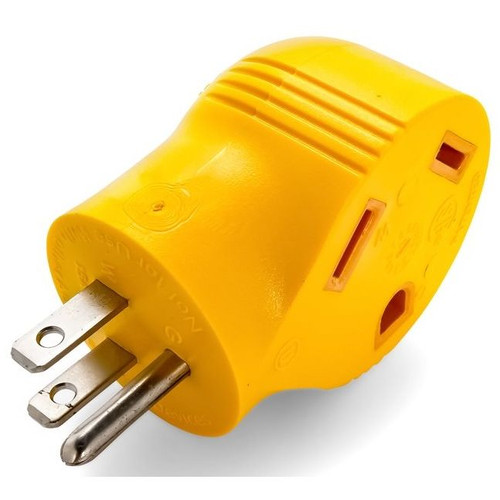 Camco 55325  RV Female Adapter 15M/30F 90 Degree Power Grip Image 0