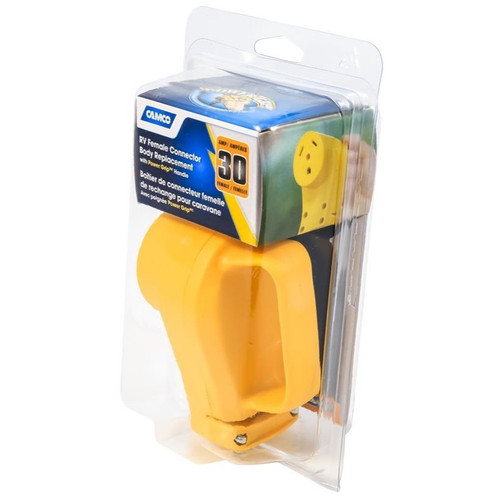 Camco 55343  RV Female Replacement Receptacle 30A 120V Power Grip Image 0