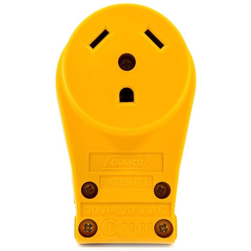 Camco 55343  RV Female Replacement Receptacle 30A 120V Power Grip Image 2