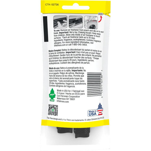 Little Trees CTK-52736  Vent Wrap Car Air Freshener Strawberry Scent - 4 per Package Image 1
