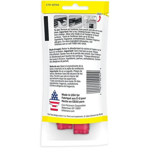 Little Trees CTK-52744  Vent Wrap Car Air Freshener Watermelon Scent - 4 per Package Image 1 Little Trees CTK-52744  Vent Wrap Car Air Freshener Watermelon Scent - 4 per Package Image 1