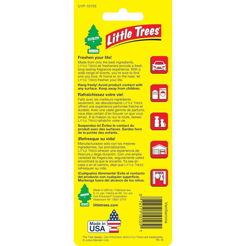 Little Trees U1P10105  Car Air Freshener Vanillaroma Scent - Single Tree per Package Image 2