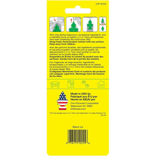 Little Trees U1P10155  Car Air Freshener Black Ice Scent - Single Tree per Package Image 2