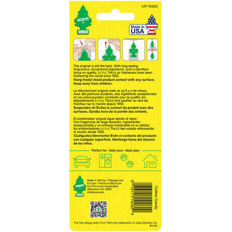 Little Trees U1P10282  Car Air Freshener Cotton Candy Scent - Single Tree per Package Image 2