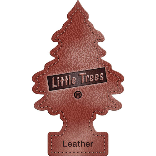 Little Trees U1P10290  Car Air Freshener Leather Scent - Single Tree per Package Image 0