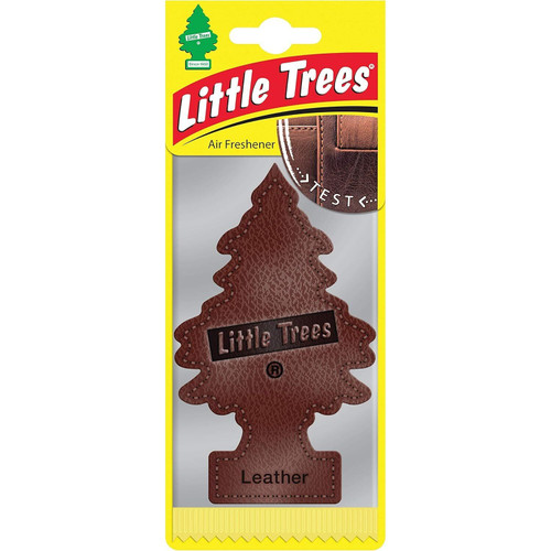 Little Trees U1P10290  Car Air Freshener Leather Scent - Single Tree per Package Image 1