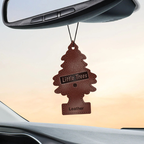 Little Trees U1P10290  Car Air Freshener Leather Scent - Single Tree per Package Image 3