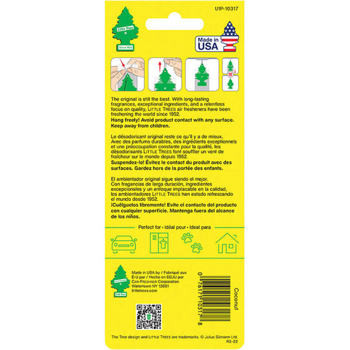 Little Trees U1P10317  Car Air Freshener Coconut Scent - Single Tree per Package Image 2