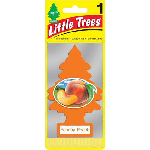 Little Trees U1P10319  Car Air Freshener Peachy Peach Scent - Single Tree per Package Image 1