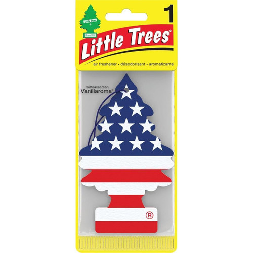 Little Trees U1P10945  Car Air Freshener America (Vanilla Pride) Scent - Single Tree per Package Image 1