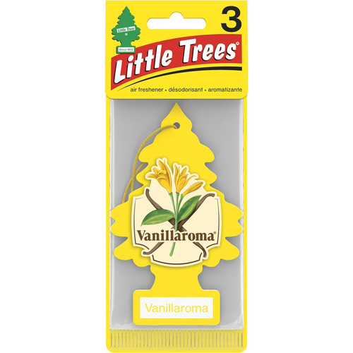 Little Trees U3S32005  Car Air Freshener Vanillaroma Scent - 3 Trees per Package Image 1