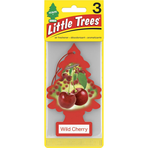 Little Trees U3S32011  Car Air Freshener Wild Cherry Scent - 3 Trees per Package Image 1
