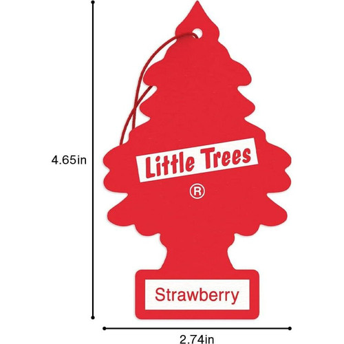 Little Trees U3S32012  Car Air Freshener Strawberry Scent - 3 Trees per Package Image 6