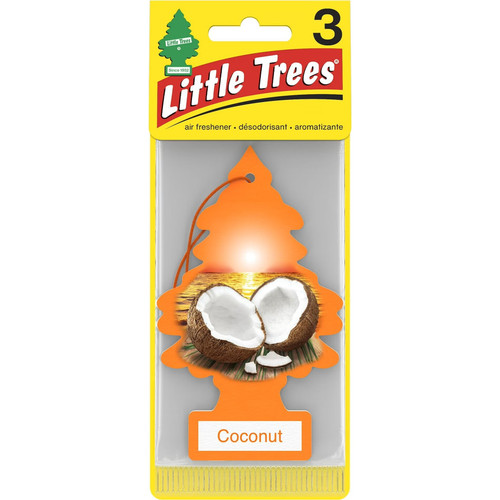 Little Trees U3S32017  Car Air Freshener Coconut Scent - 3 Trees per Package Image 1