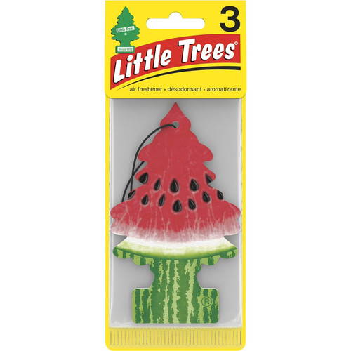 Little Trees U3S32020  Car Air Freshener Watermelon Scent - 3 Trees per Package Image 1