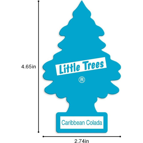 Little Trees U3S32024  Car Air Freshener Caribbean Colada Scent - 3 Trees per Package Image 6