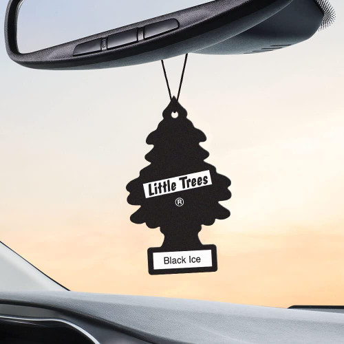 Little Trees U3S32055  Car Air Freshener Black Ice Scent - 3 Trees per Package Image 3