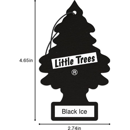 Little Trees U3S32055  Car Air Freshener Black Ice Scent - 3 Trees per Package Image 6