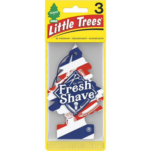 Little Trees U3S37068  Car Air Freshener Fresh Shave Scent - 3 Trees per Package Image 1