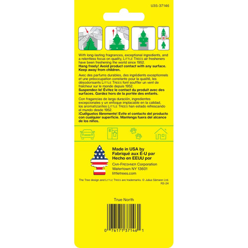 Little Trees U3S37146  Car Air Freshener True North Scent - 3 Trees per Package Image 2