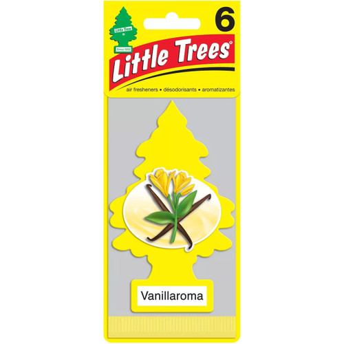 Little Trees U6P60105  Car Air Freshener Vanillaroma Scent - 6 Trees per Package Image 1