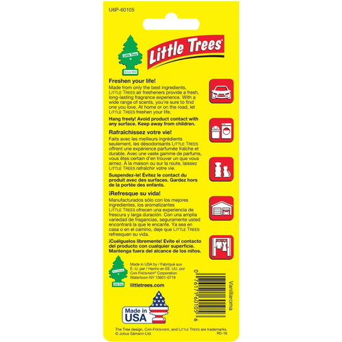 Little Trees U6P60105  Car Air Freshener Vanillaroma Scent - 6 Trees per Package Image 2