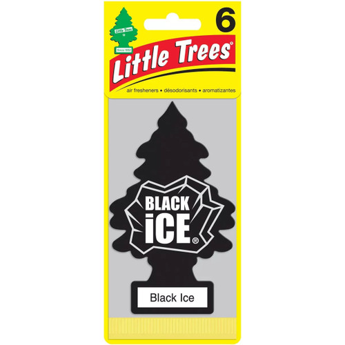 Little Trees U6P60155  Car Air Freshener Black Ice Scent - 6 Trees per Package Image 1