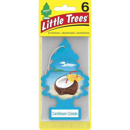 Little Trees U6P60324  Car Air Freshener Caribbean Colada Scent - 6 Trees per Package Image 1
