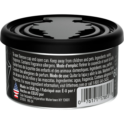 Little Trees UFC-17855-24  Fiber Can Air Freshener Black Ice Scent Image 1