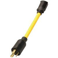 Southwire 09021  9" Male Twist-To-Lock Plug to Female Standard U-Ground Receptacle 12/3 STW Adapter Image 2