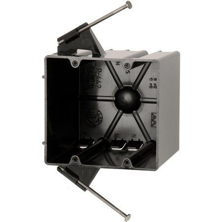 Allied Moulded P-442  Flexbox 2 Gang Angled Nail Switch - Outlet Box with Speed Klamps Image 0