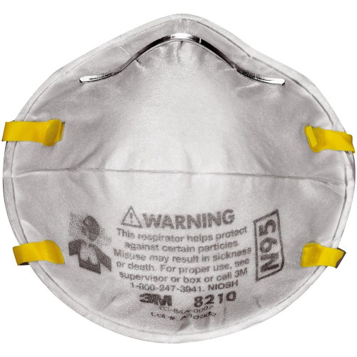 3M 8210  N95 Dust Mask, Particulate Respirators - 20 per Box Image 0
