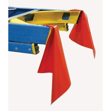 C.H. Hanson 10495  16" x 16" Red Lumber Warning Flag - 300 per Roll Image 1
