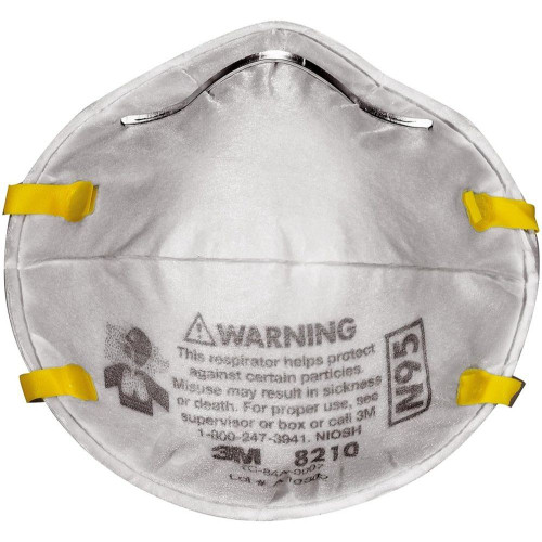 3M 8210P2-DC  N95 Dust Mask, Particulate Respirators for Painting- 2 per Package Image 1