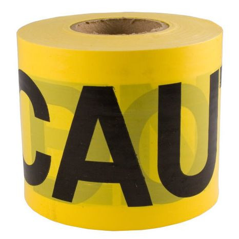 C.H. Hanson  16100  300' x 3" 'CAUTION' Barricade Tape -Black Letters on Standard 2 mil Yellow Tape Image 0