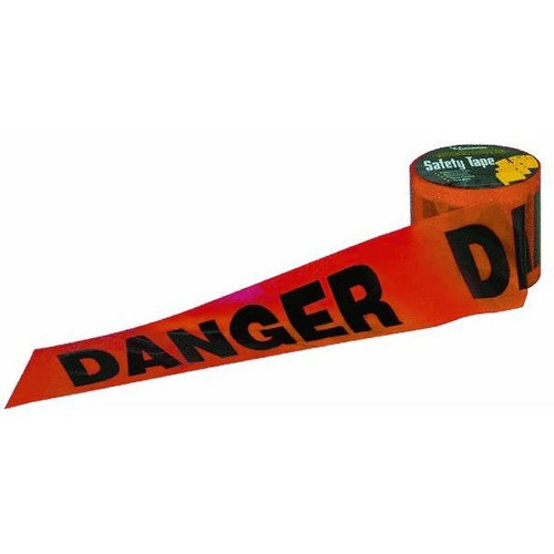 C.H. Hanson 16103  300' x 3" Red 'DANGER' Barricade Safety Tape - Black Letters on Standard 2 mil Red Tape Image 0
