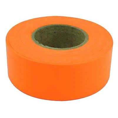 C.H. Hanson 17000  150' x 1-3/16" Flagging Tape - Fluorescent Orange Image 0