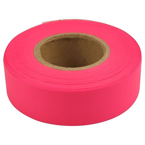 C.H. Hanson  17002  150' x 1-3/16" Flagging Tape - Fluorescent Red Image 0