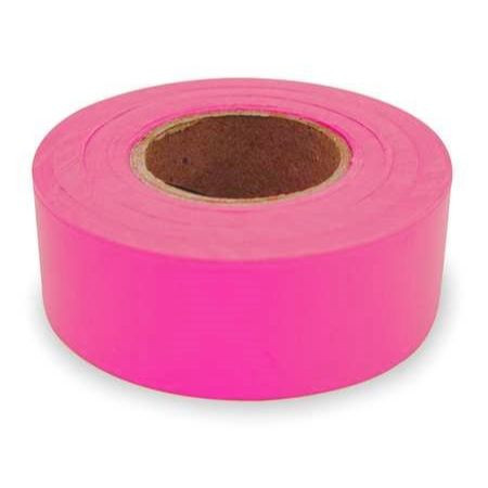 C.H. Hanson 17003  150' x 1-3/16" Flagging Tape - Fluorescent Pink Image 0
