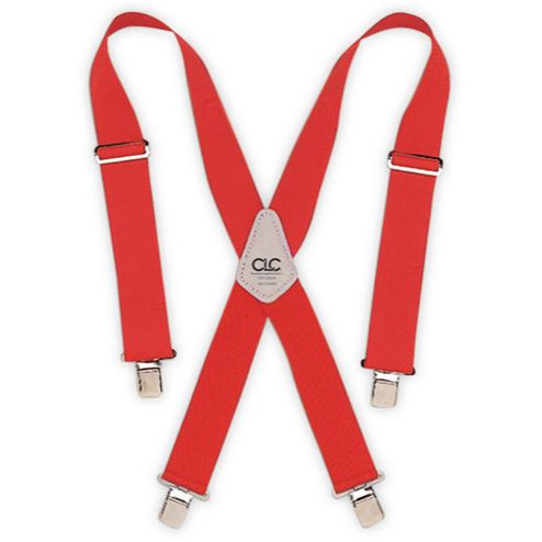 Custom Leathercraft 110RED  2" Work Suspenders Red Image 0