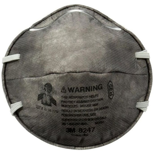 3M 8247  Particulate Respirator R95 with Nuisance Level Organic Vapor Relief  - 1 per Package Image 1