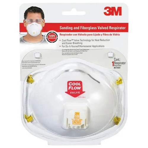 3M Safety Respirator, N95, Cool Flow Valve, 1-Pack, (8511HA1-C-PS) Image 0