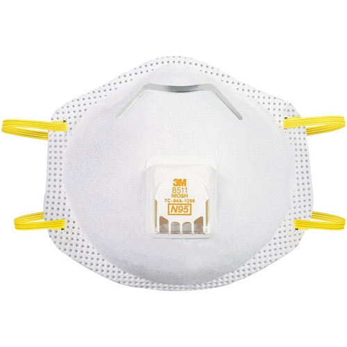 3M 8511H10-DC-PS  All-In-One Respirator for Sanding, Fiberglass, Drywall, Painting, N95, Exhalation Valve - 10 per Box Image 1