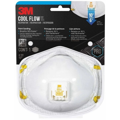 3M 8511PA1-A-PS  Paint Sanding N95 with Exhalation Valve Image 0