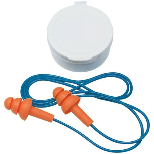 3M 90586  TEKK Protection Tri-Flange Reusable Corded Earplugs with Carry Case NRR 25 dB Image 0