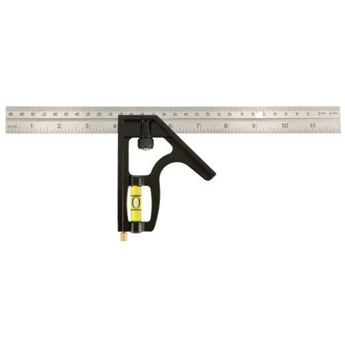 Johnson Level & Tool Manufacturing 400EM-S  Combo Square 12" Zinc Head Stainless Blade Image 0